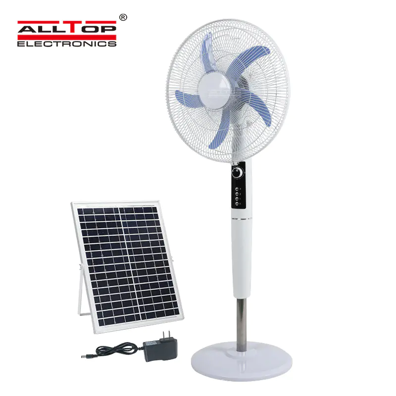 ALLTOP High performance 18 inch home three-gears timing solar floor fan
