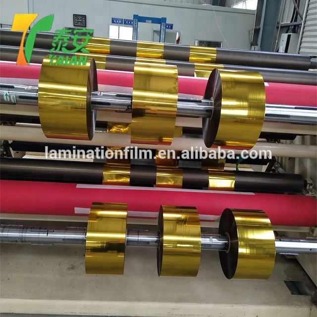 High Glossy and Printable Aluminum Metallized Polyester Thermal Laminating Film for offset printing machine