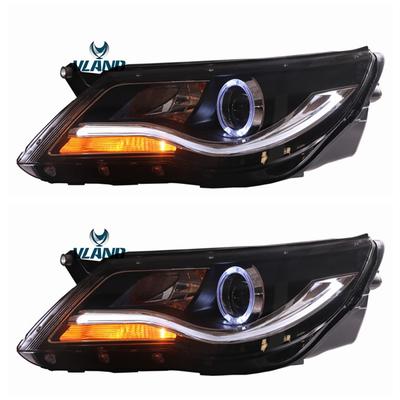 VLAND manufacturer for car lamp for TIGUAN 2009 2010 2011 LED head light plug and play with DRL+turn signal