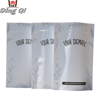 Heat seal zipper compostable paper bag sew