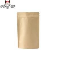 manufacturers custom 500 g box bottom kraft paper foil lined coffee pouch with valve and tear off ziplock