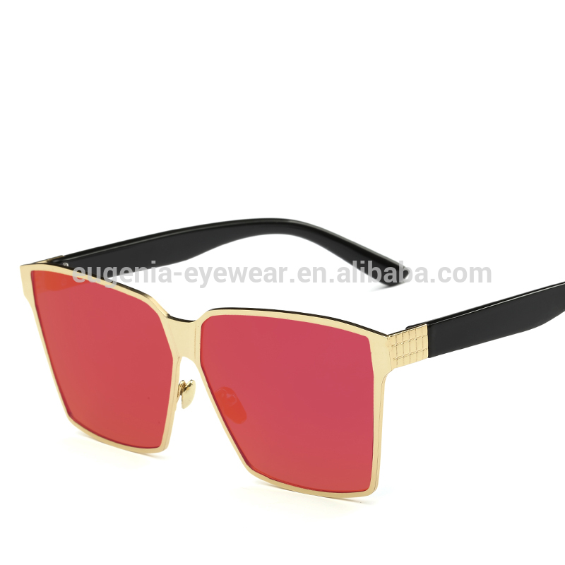 Eugenia New Trends Mejor calidad Marca Crystal Intercambiable Templo Armmetal Sunglasses