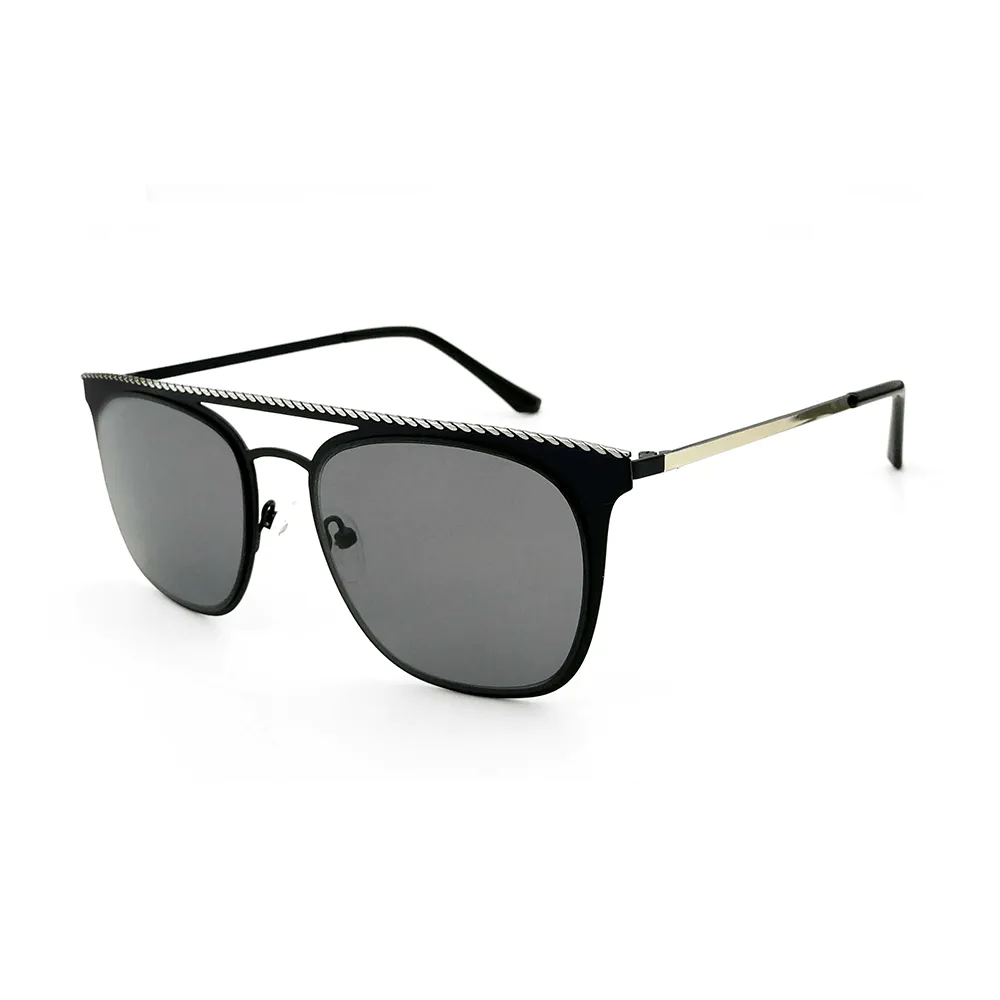 EUGENIA newest fashion sun glasses vintage square light weight quality polarized metal sunglasses