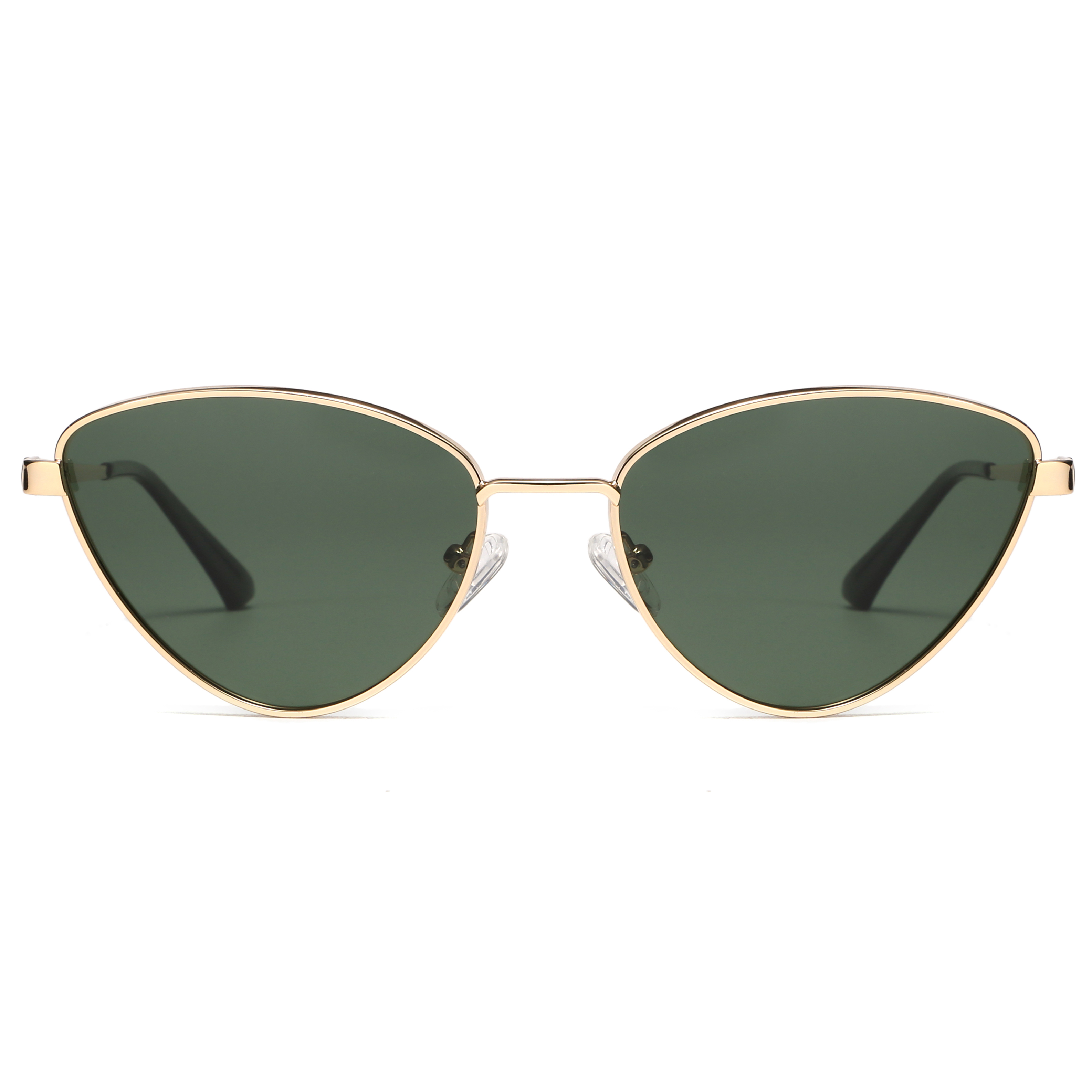 Eugenia Triángulo Ojo de gato de acero inoxidable 2020 elegante logotipo personalizado mujeres gafas de sol