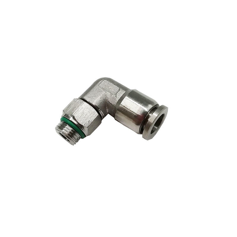 Textile machinery BKC-PL8-01G Metal male elbow air fitting quick connector stainless steel Pneumatic Tube Fitting