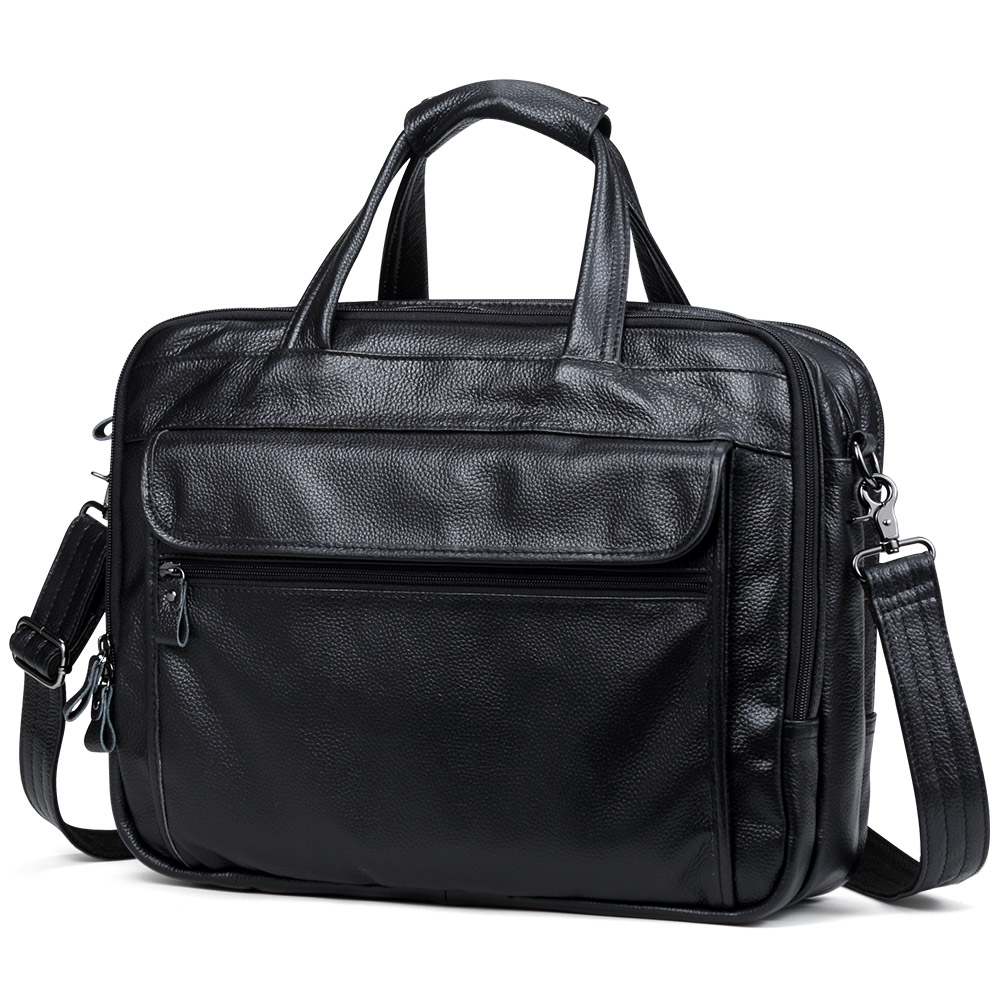 Large Men Leather Handbags man pu Leather Business Travel cases Bag Men's 15.6 Inch Laptop Shoulder Bag Business A4 Bag