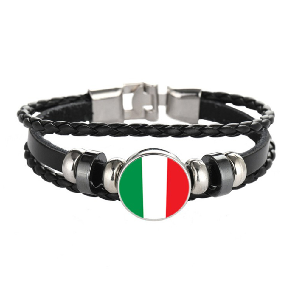 Unique design wholesale jewelry country flags thread bracelet