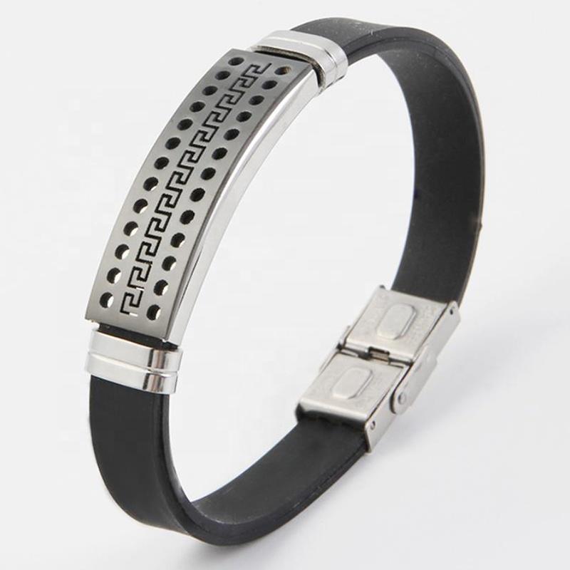 product-Elegant Popular Fret Laser Engraved Fashion Bracelet Titanium-BEYALY-img-3