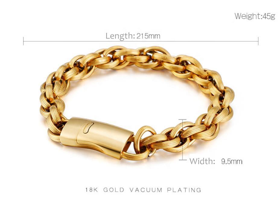 product-BEYALY-Cheap Latest Design Men Golden Bracelet Slave Bracelet Jewelry-img-2
