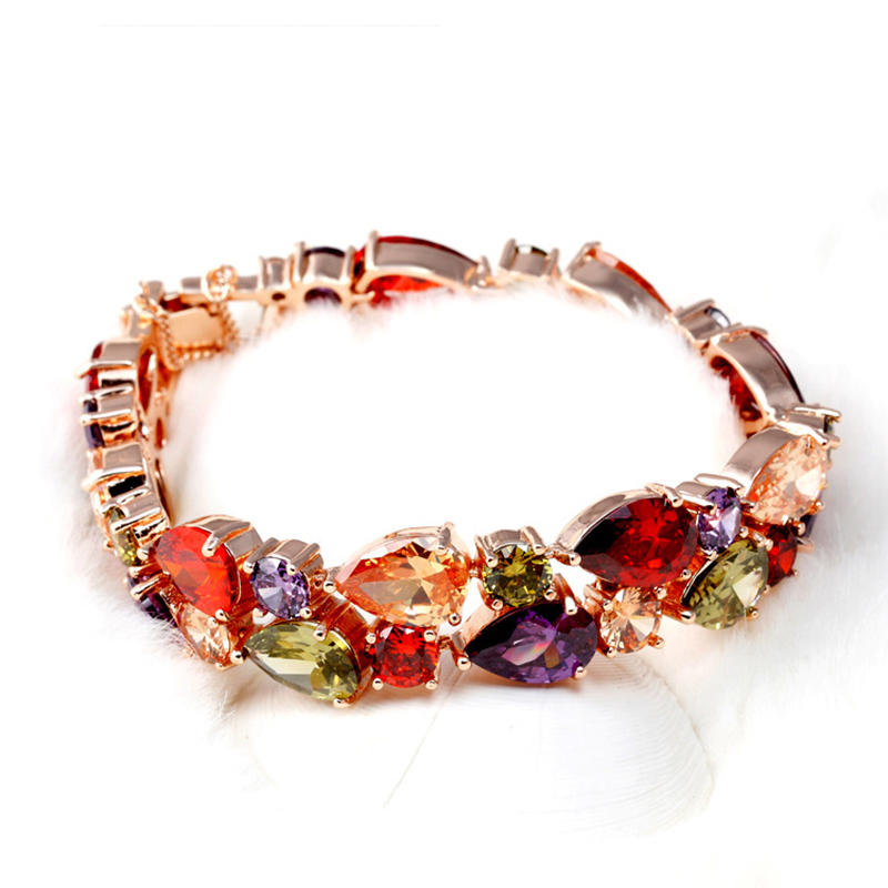 product-BEYALY-Bohemia Style Gold Plated Amethyst Multi Color Lucky Stone Bracelets-img-2