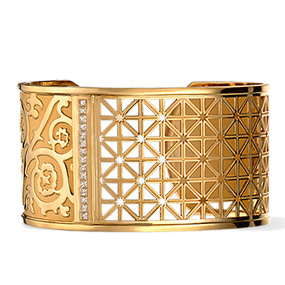 Custom hollow design mexican gold bracelets