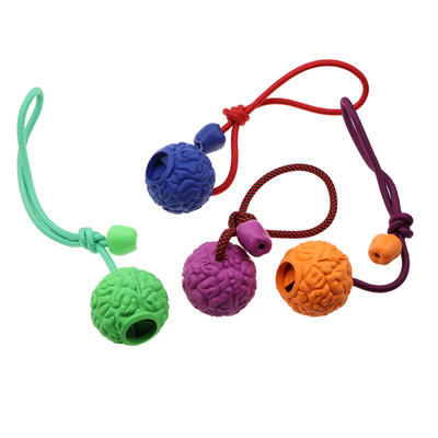High quality environmental protection rubber food leakage toy ball, with leash interactive pet toys cheap.