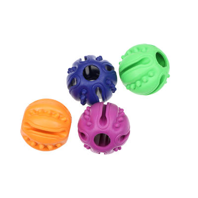 Rubberpettoy TreatDispensing toyNew design of molar cleaning toy ball, bitable dog snacks leak pet dog toys
