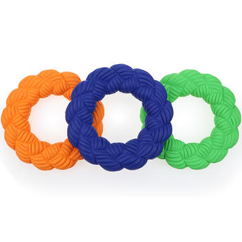 Bamboo Weaving Circle Ring Dog Chew Toys For Aggressive Chewers Pet Toys Chew Dog Toys Indestructible Dog Toy