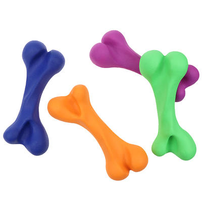 Free Sample Dog Bone Toys Interactive Dog Rubber Chew Bone Toy Dental Treat Durable Dog Toy Bite Resistant Teeth Cleaning