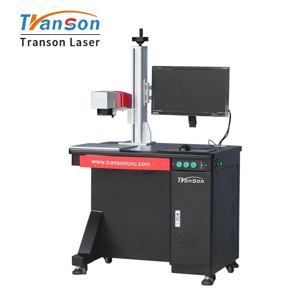 50W Desktop Fiber Laser Marking Engraving Machine For Metal Plastic With PC