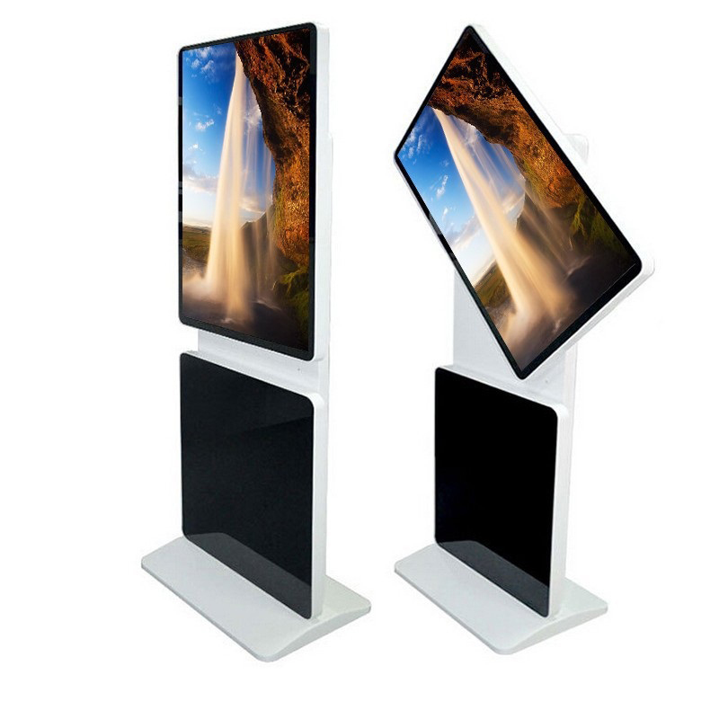 Best quality 43" 55" electric rotating display stand advertising player table stand