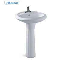 Bathroom ceramic cheap wash hand basin with pedestal
