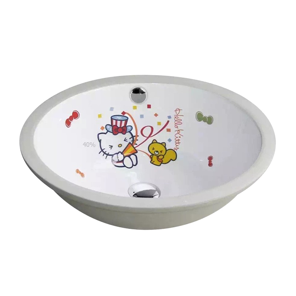 Sanitaryware porcelain small round mini washing basin for children
