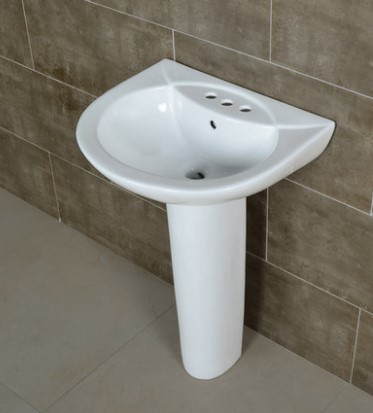 Bathroom ceramic pedestal twyford wash hand basin