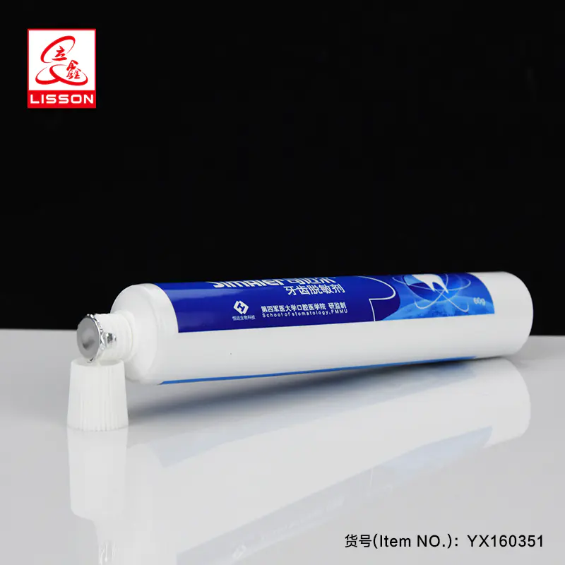 Empty Laminated Toothpaste Squeeze Tube Packaging With Screw Cap