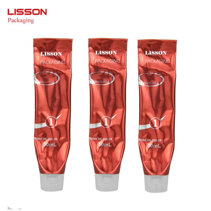 60ml collapsible aluminium tube cosmetic lotion packaging for handcream and pharmaceutical products