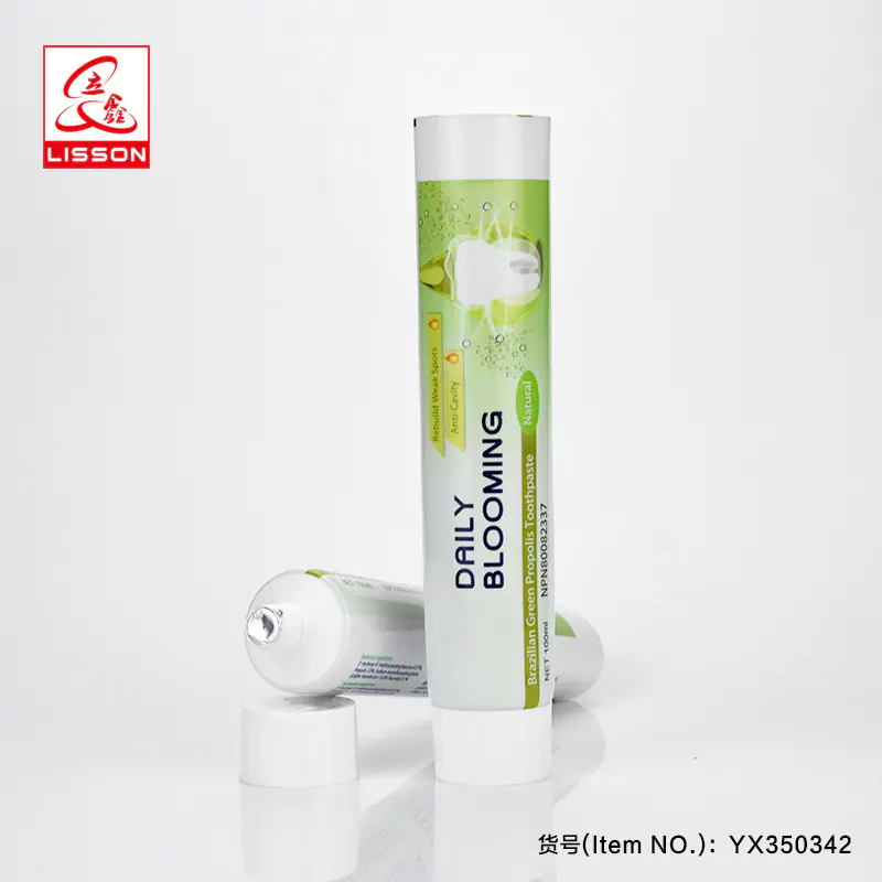100gplastic toothpaste laminated tubes packaging