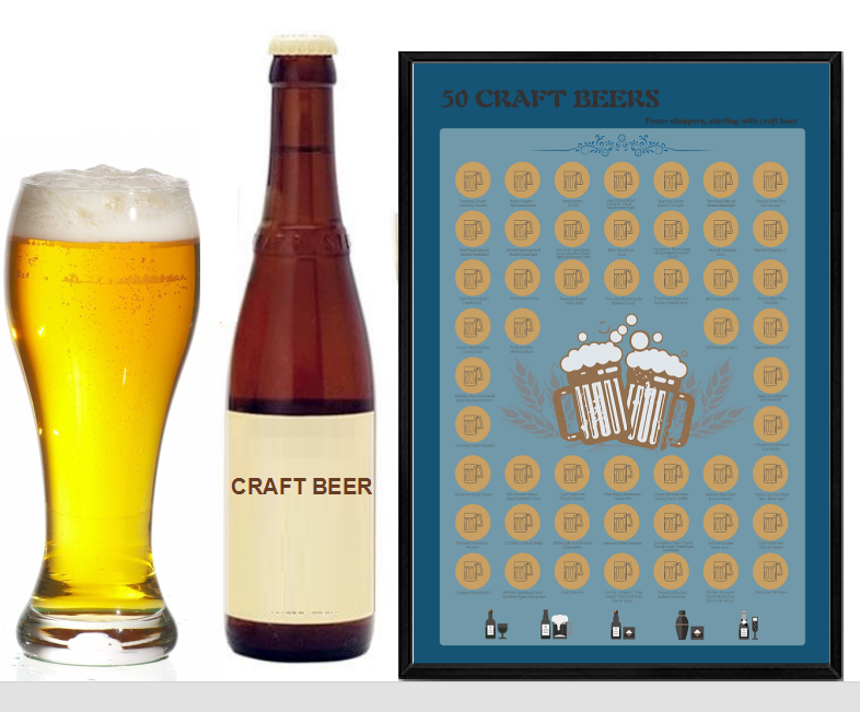 New design Scratch Off poster Bucket list Scratch OffPoster Craft Beerfor Amazon FBA,