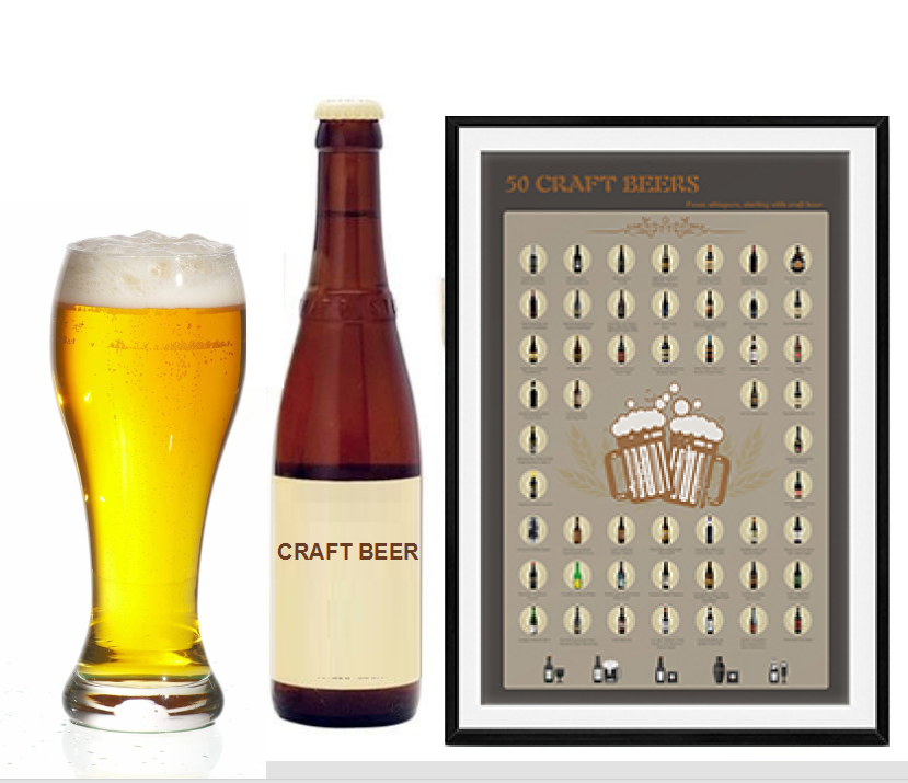 Scratch Offmap poster Bucket list Scratch OffPoster Craft Beerfor Amazon FBA,