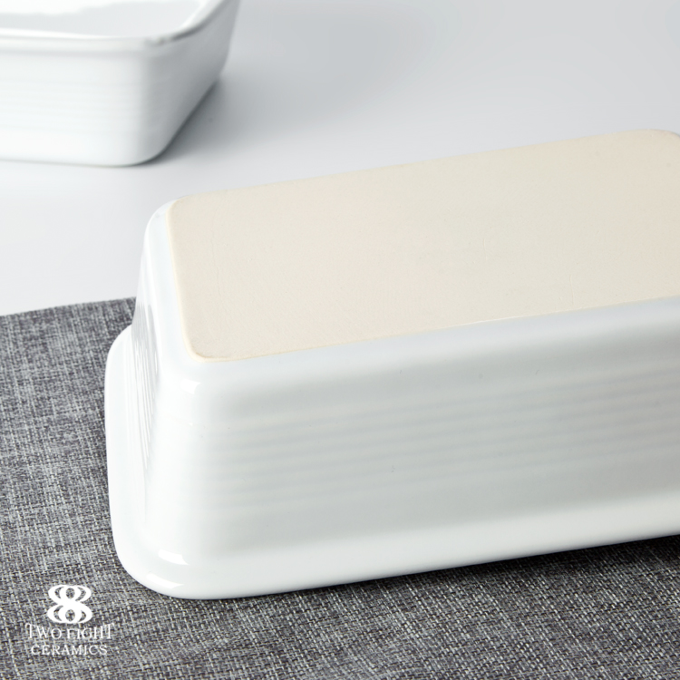 Restaurant white Rect Ceramic Plate New Design Rectangle Plain Ceramic Plate