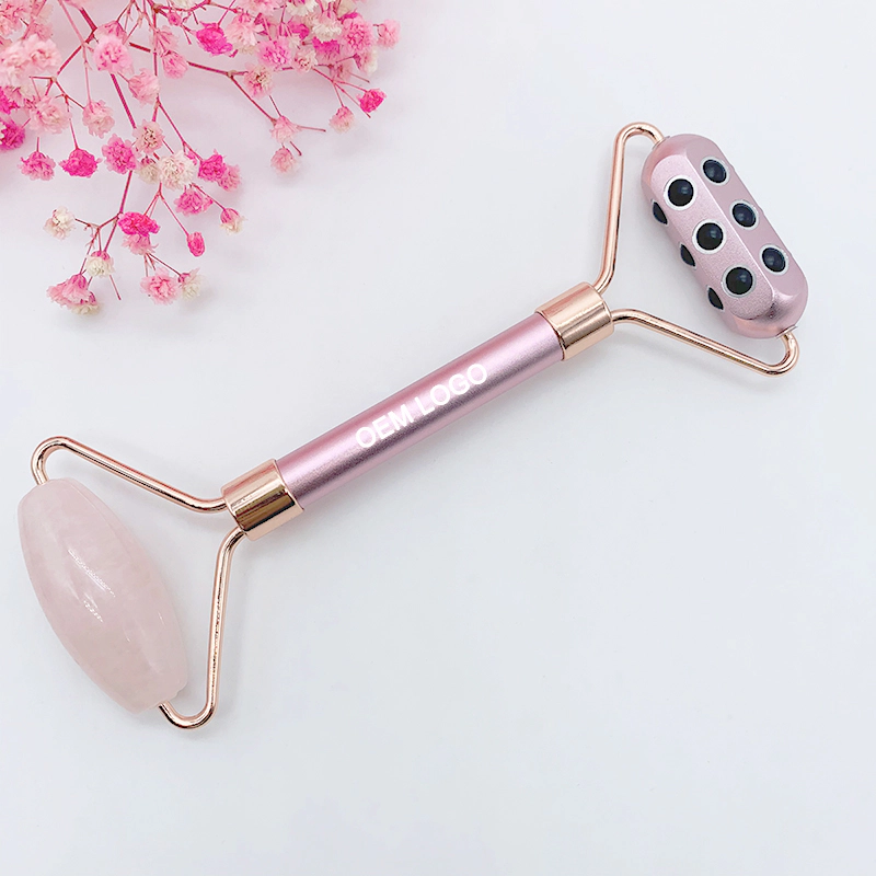 Hot Selling OEM High Quality Jade Stone Facial Anti Aging Massager Vibrating Facial Rose Jade Roller For Face