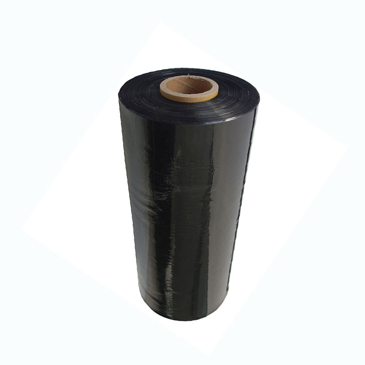 Black pe machine use stretch wrap film rolls 80GA*18'' for pallet packing