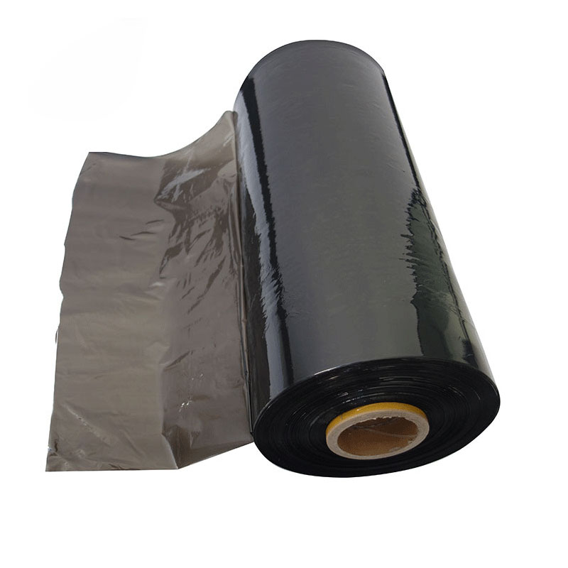 Black machine use pe stretch shrink wrap film 20mic 450mm width pallet wrap packaging film