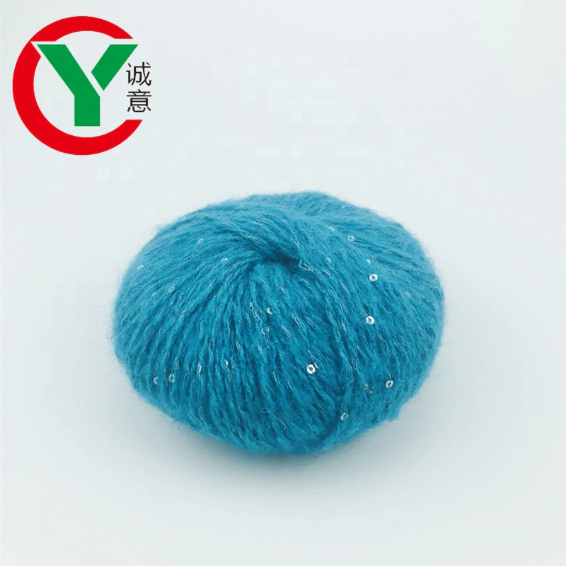 free sample long mohair yarn for crochet /Mohair yarn ball with sequin popular in Ukraine