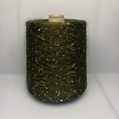 Free sample cheap pricepolyester sequin yarnfor crocheting/ 100% Polyester sequinsYarn with many colors