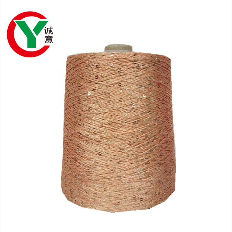 China wholesale good quality various color knitting yarn with sequins