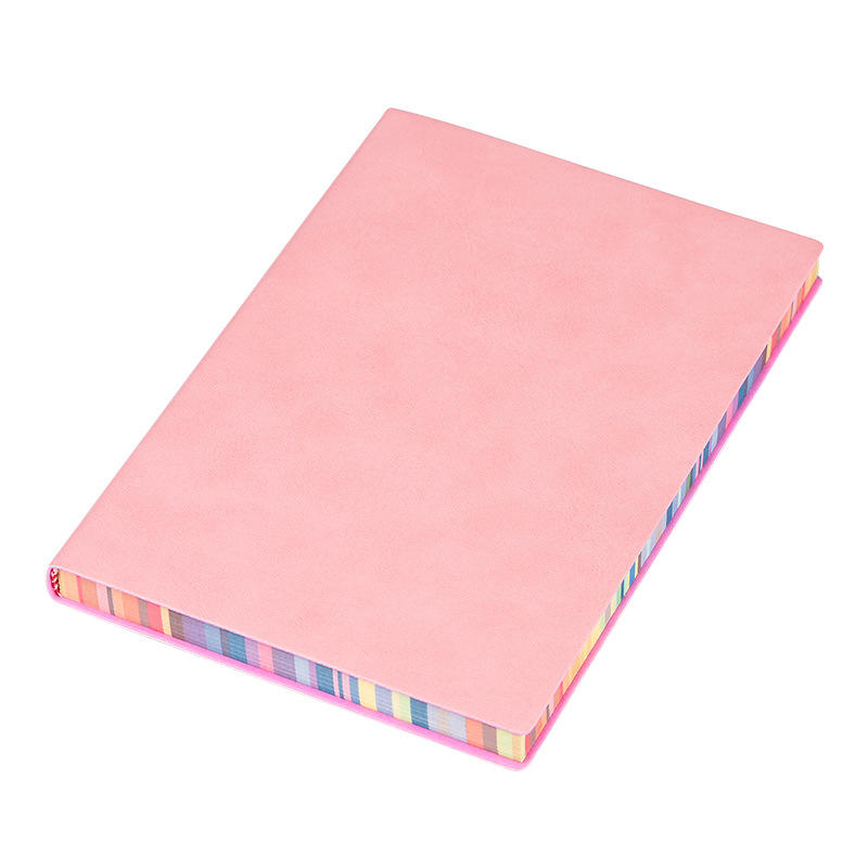 product-High Quality Soft Cover Notebook Fabric A5 Journal Book Stationary PU Leather Dot Plain Colo-1