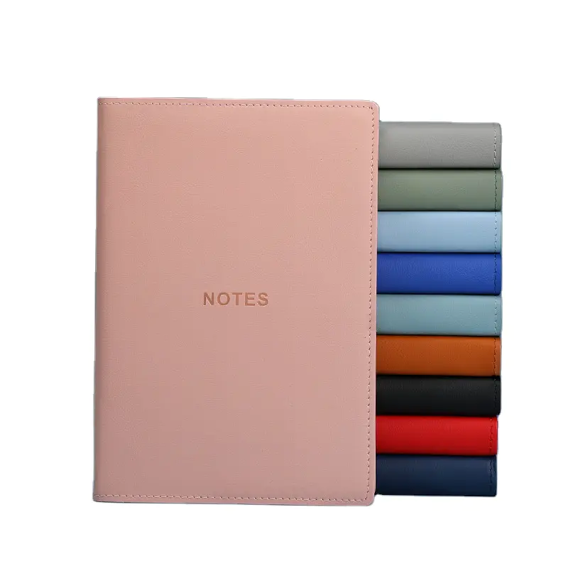 Custom Soft Covers Book Set Business Women Suits Office Ladies A5 PU Leather Notebook Note Book For School