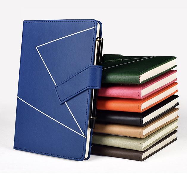 product-Red Color Edge Notebook Soft Cover Notebook Custom PU Leather Classic Notebook For Students--2