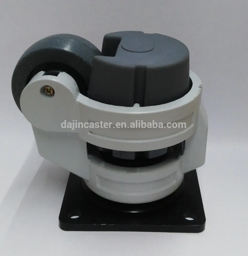 Adjustable leveling caster