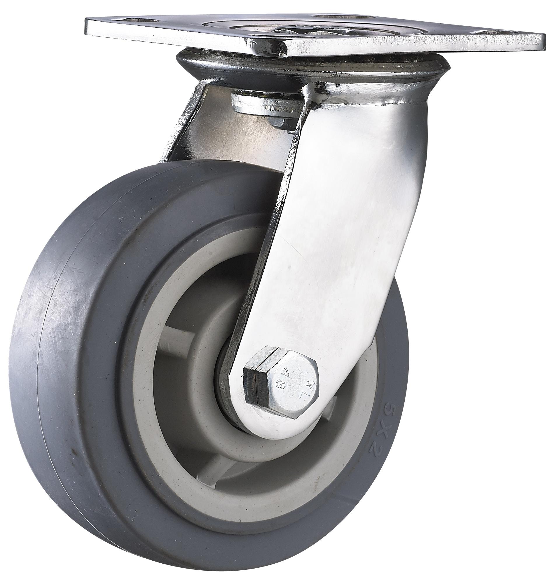6 inch heavy duty TPR caster wheel with total brake