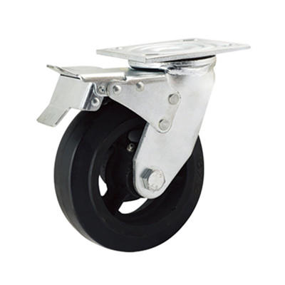 Heavy Duty Industrial Cast Iron Rubber Caster Wheel