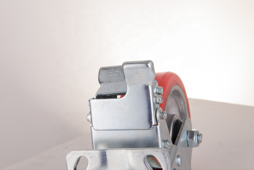 5 Inch 1100lbs Heavy Duty Industrial Aluminum Core PU Flat Trolley Workshop Equipment Wheel Rack Casters Wheels