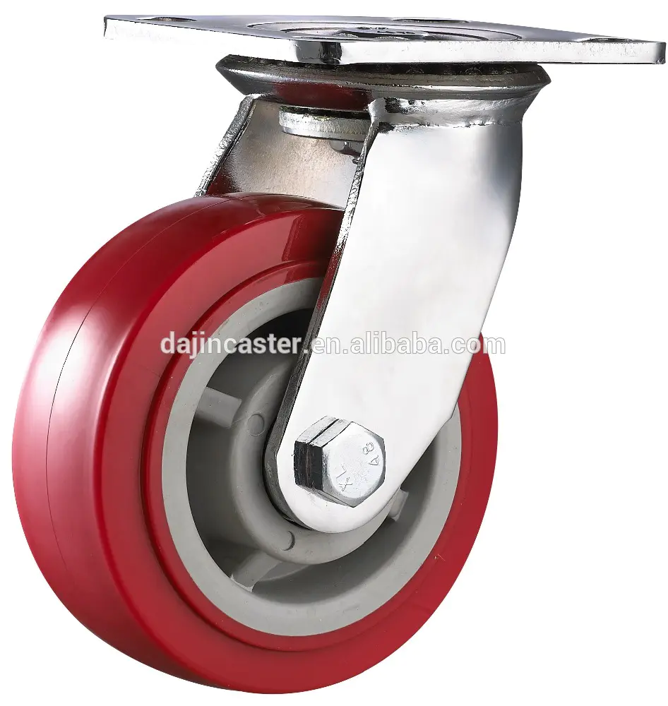 6 inch brass caster rubber wheel for hospital bed