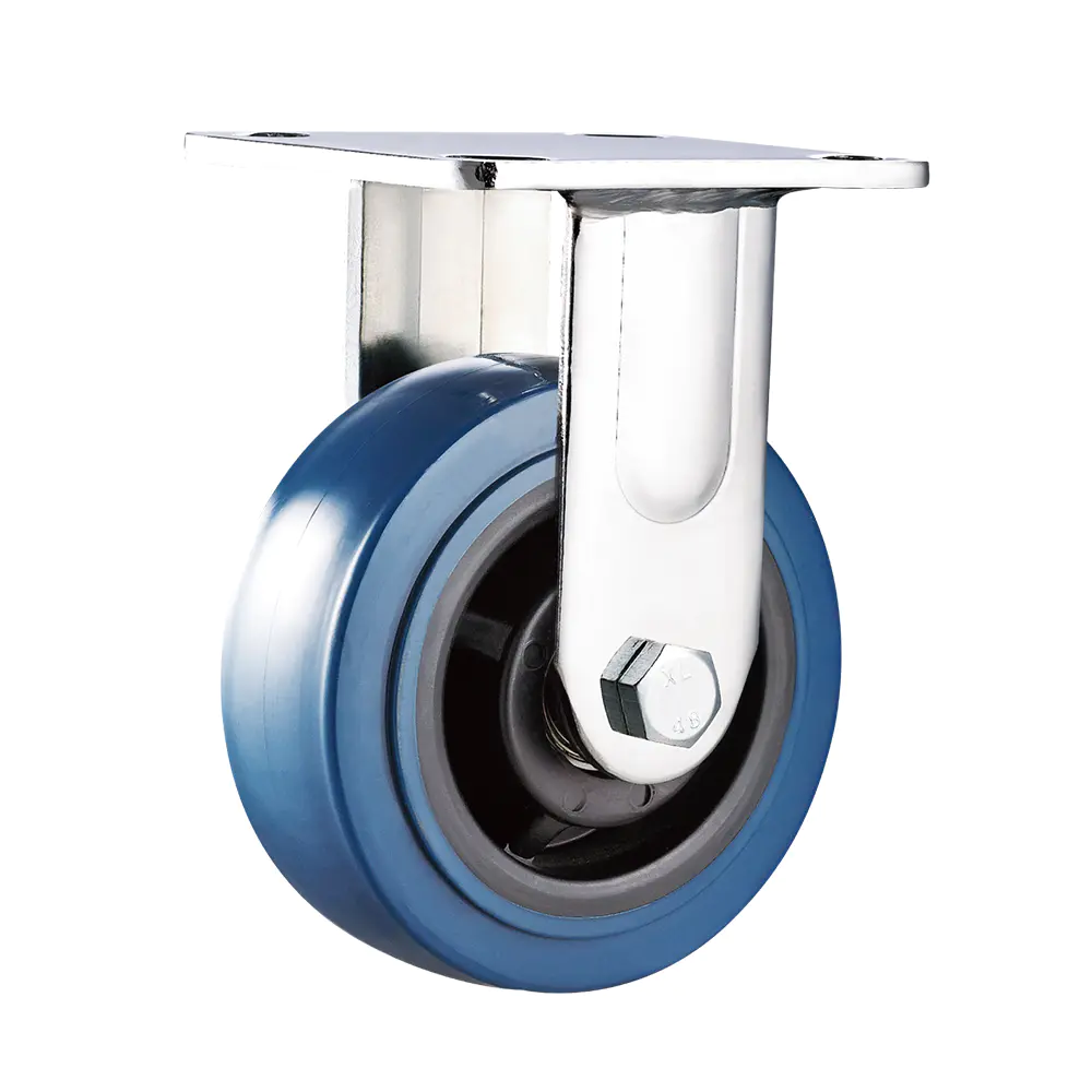 Non Marking 4 5 6 8 Inch Fixed Heavy Duty PU Caster and Wheels