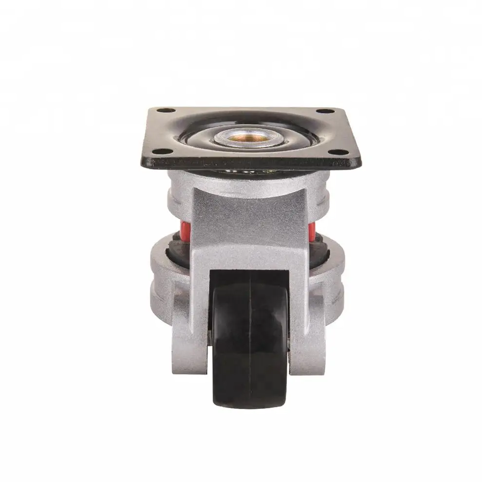 Top plate leveling adjustable caster