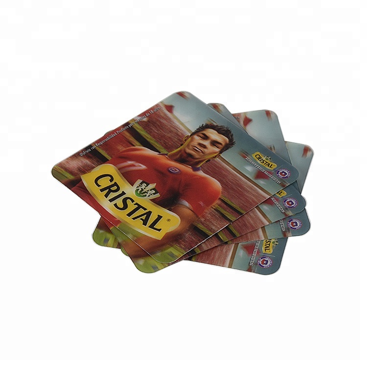 Custom Colorful Logo Promotional Product Low Price 0.6mm Thick PPPlastic Coasters