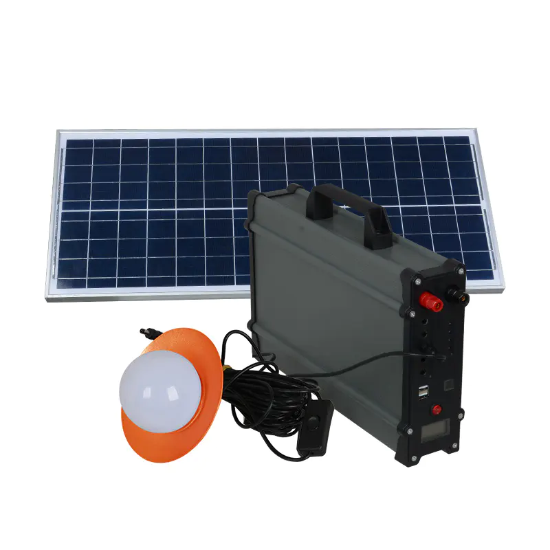 ALLTOP Hot sale portable solar energy system electricity generating 20w 30w 50w 100w solar power system with bulb