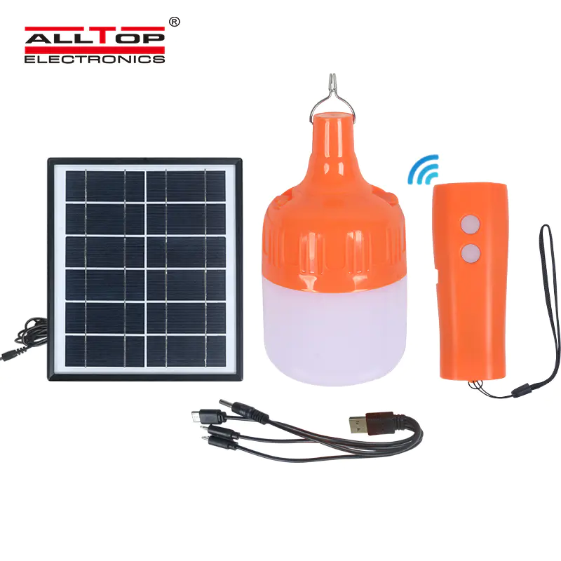ALLTOP High quality outdoor safety lighting solar rechargeable led bulbs camping solar emergency light