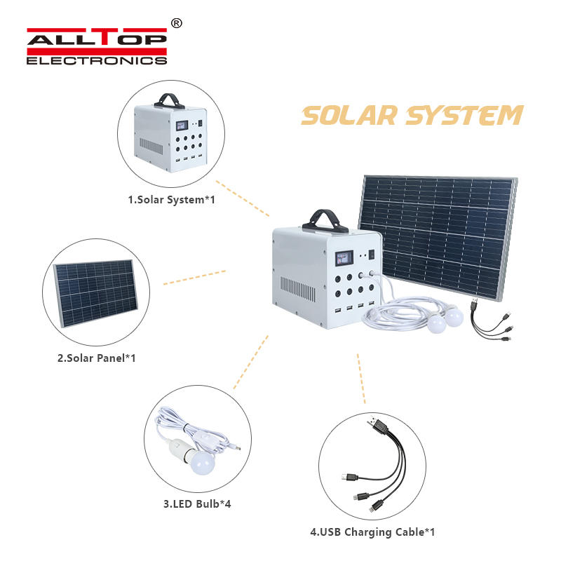 New design wholesale portable 50w solar system panel kit set home
